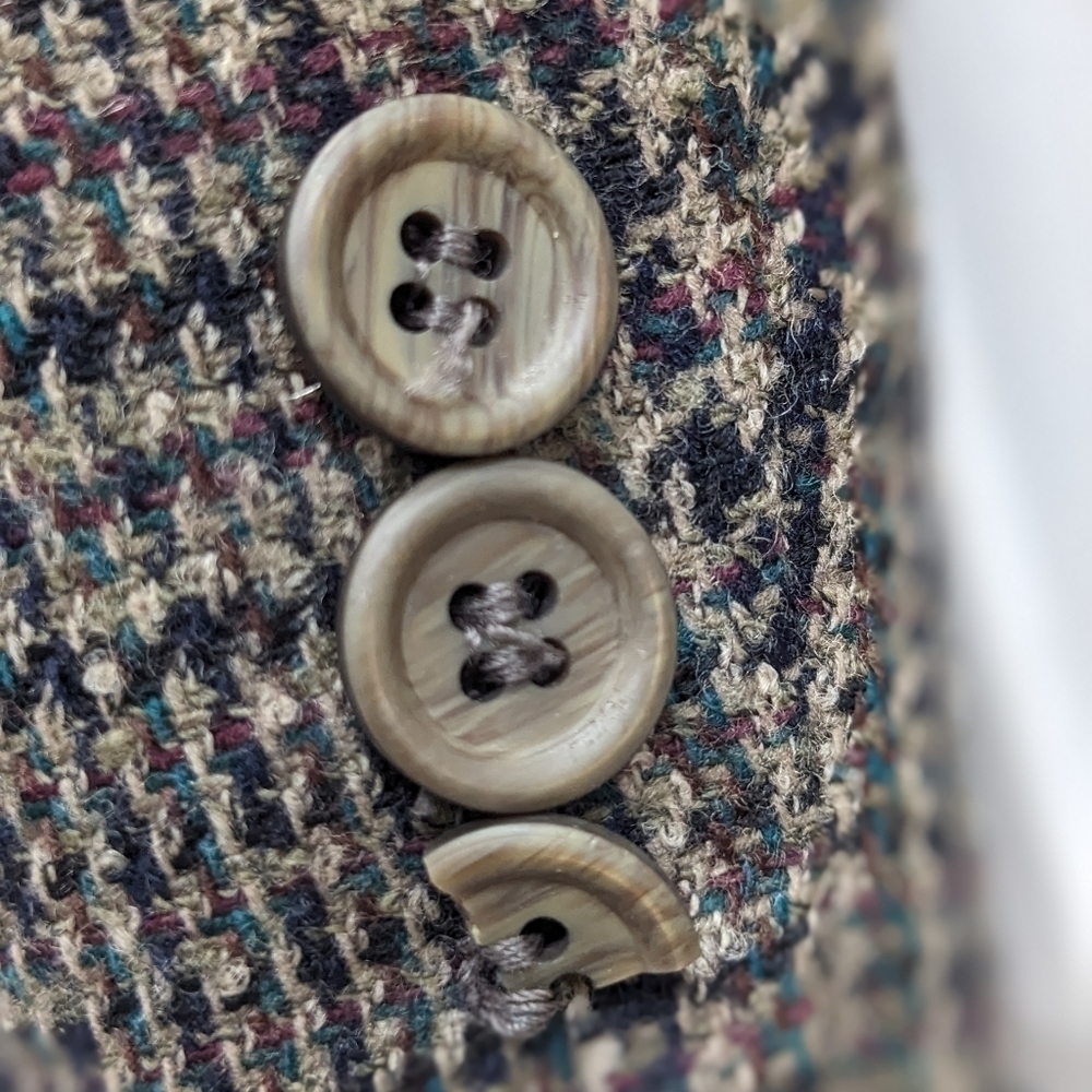 Moores Christian Dumas men's plaid tailored wool blazer size 42R - Picture 7 of 12